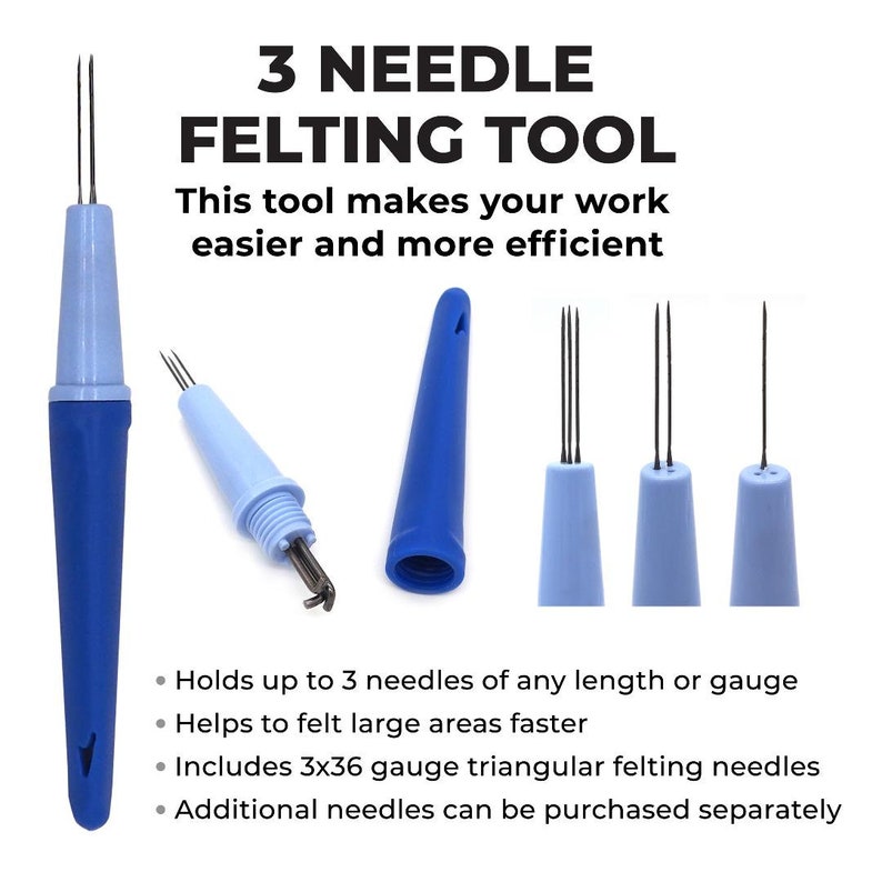Felting with Friends 3 Needle Pen Grip Needle Felting Tool Felting with Friends 3 Needle Pen Grip Needle Felting Tool